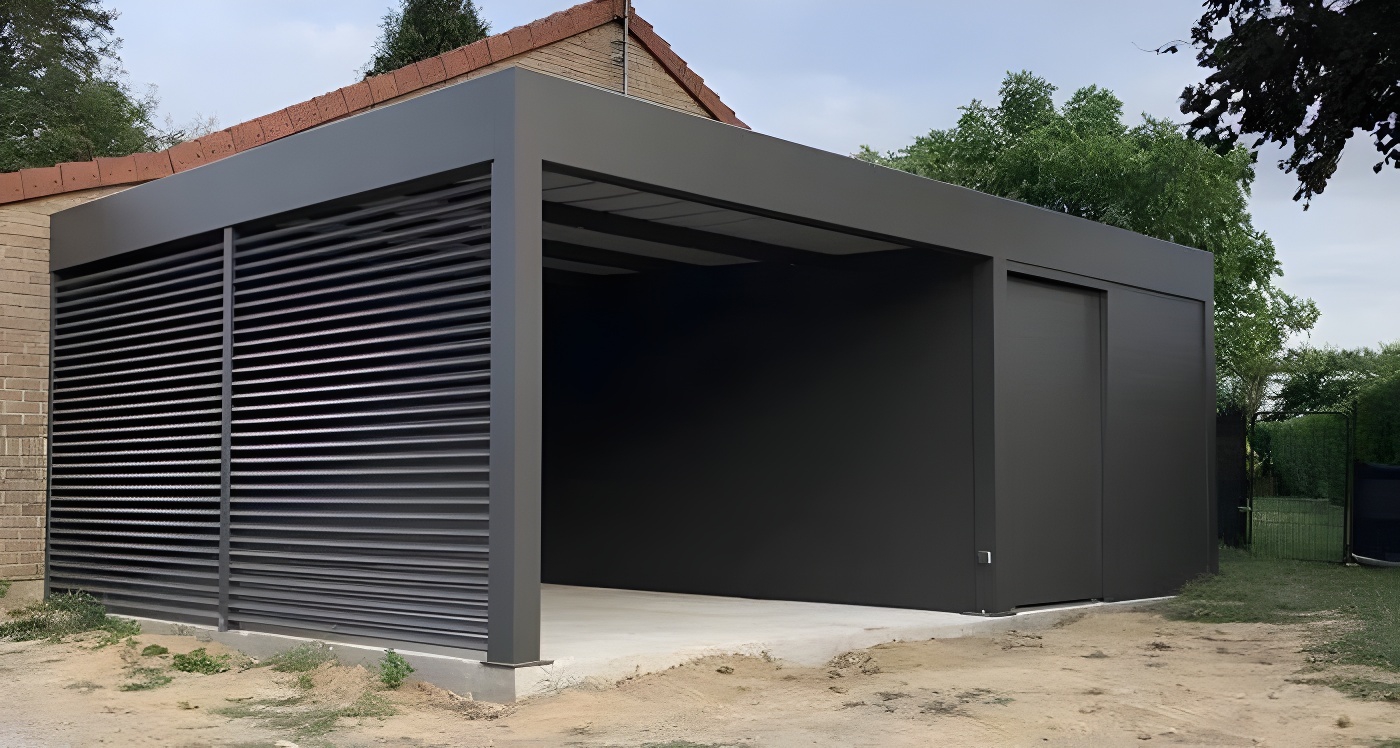 Закрытый автонавес с односкатной крышей из поликарбоната Навес для бассейна из поликарбоната